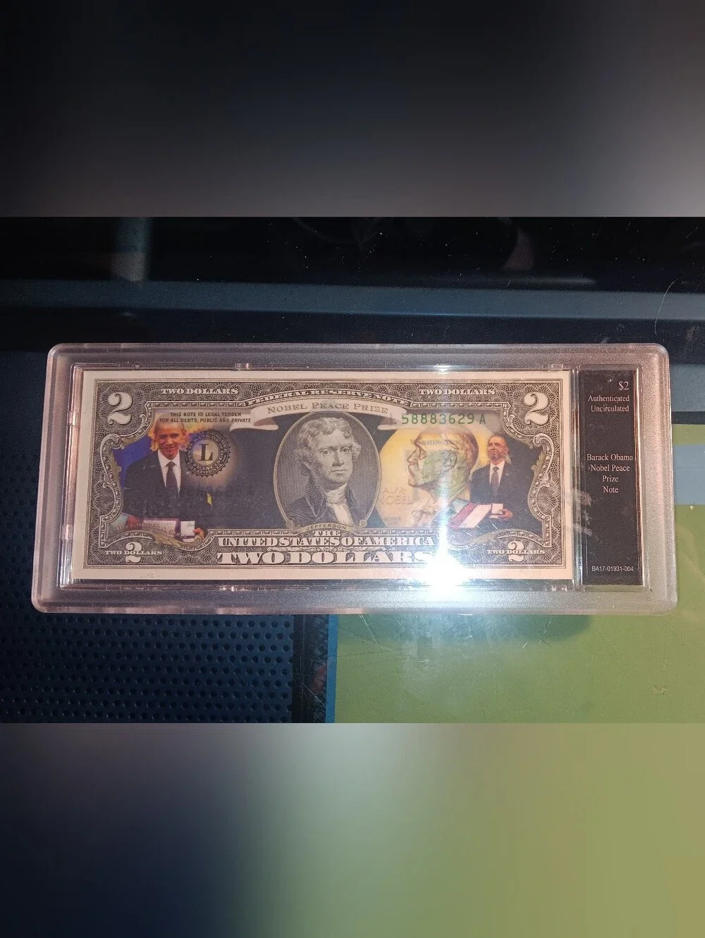 Novelty Collector Two Dollar Note -